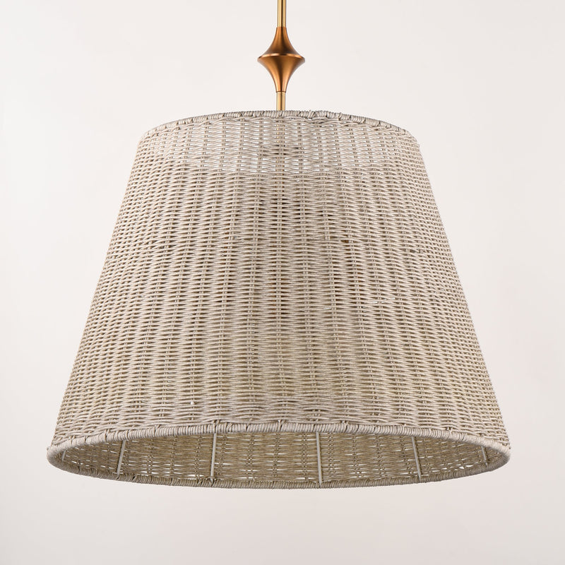 Baja 24" 3 Light Pendant in Natural Aged Brass