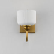 Bisque 1 Light Wall Sconce in Natural Aged Brass