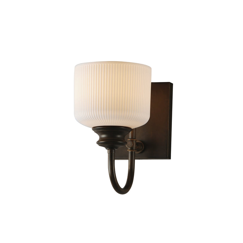 Bisque 1 Light Wall Sconce in Oil Rubbed Bronze