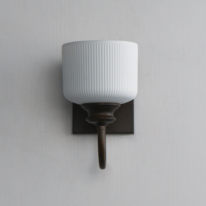 Bisque 1 Light Wall Sconce in Oil Rubbed Bronze