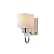 Bisque 1 Light Wall Sconce in Polished Nickel