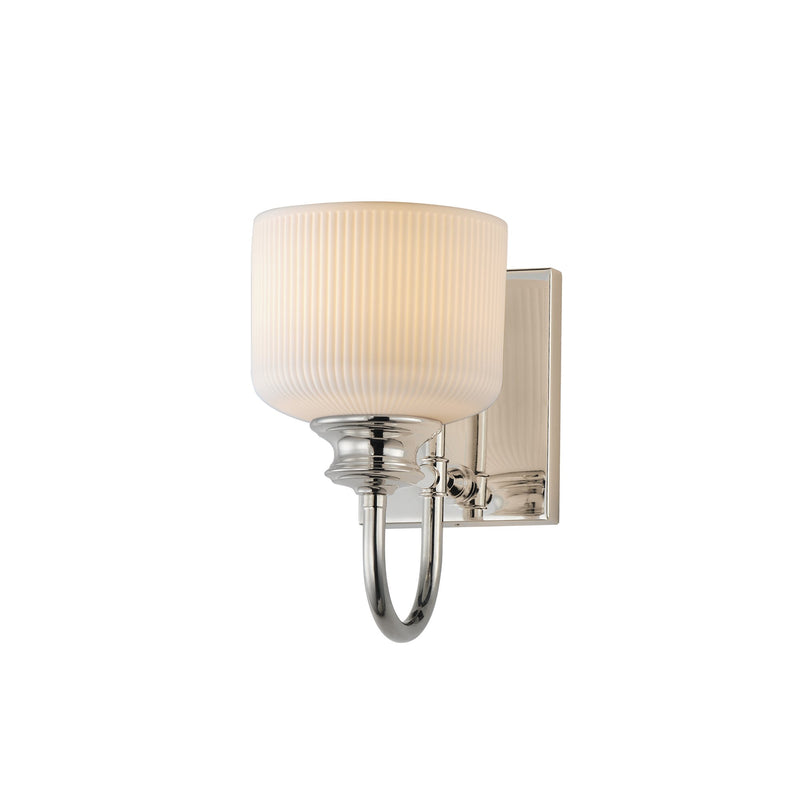 Bisque 1 Light Wall Sconce in Polished Nickel