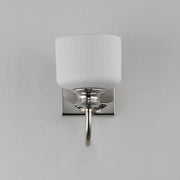 Bisque 1 Light Wall Sconce in Polished Nickel