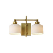 Bisque 2 Light Bath Vanity Light in Natural Aged Brass