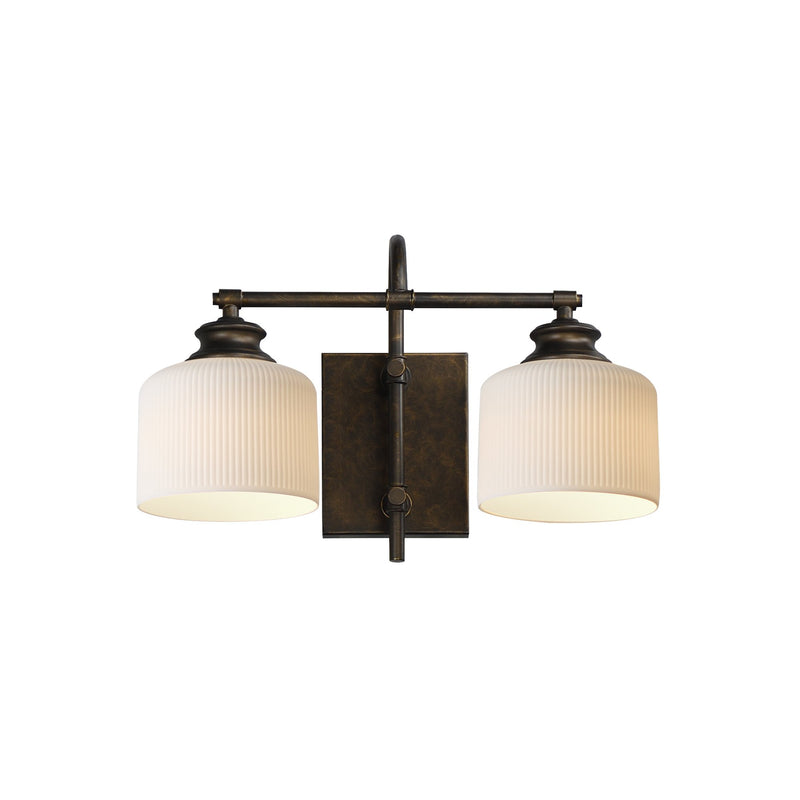 Bisque 2 Light Bath Vanity Light in Oil Rubbed Bronze