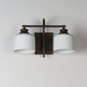 Bisque 2 Light Bath Vanity Light in Oil Rubbed Bronze
