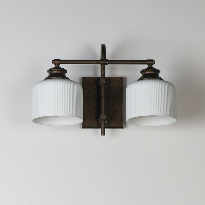 Bisque 2 Light Bath Vanity Light in Oil Rubbed Bronze