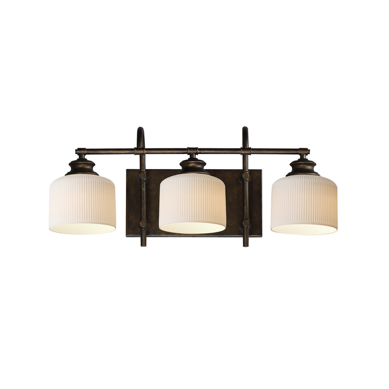 Bisque 3 Light Bath Vanity Light in Oil Rubbed Bronze