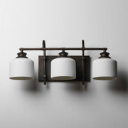 Bisque 3 Light Bath Vanity Light in Oil Rubbed Bronze