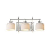 Bisque 3 Light Bath Vanity Light in Polished Nickel