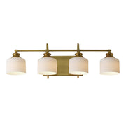 Bisque 4 Light Bath Vanity Light in Natural Aged Brass