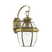 Monterey Small Outdoor Wall Lantern in Antique Brass
