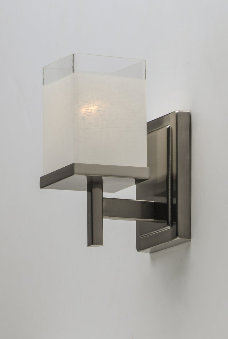 Tetra 1 Light Wall Sconce in Satin Nickel
