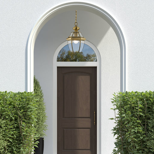 Monterey Small Outdoor Pendant Lantern in Antique Brass