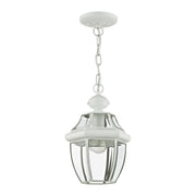 Monterey Small Outdoor Pendant Lantern in White