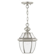 Monterey Small Outdoor Pendant Lantern in Brushed Nickel