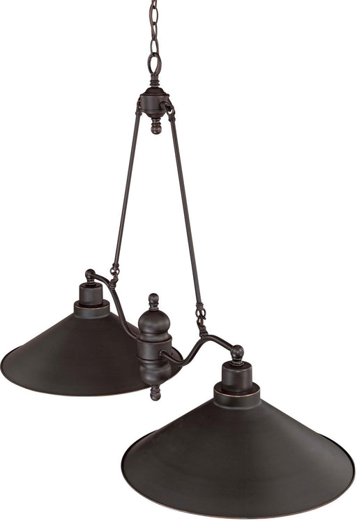 Bridgeview 2-Light Linear Chandelier in Mission Dust Bronze