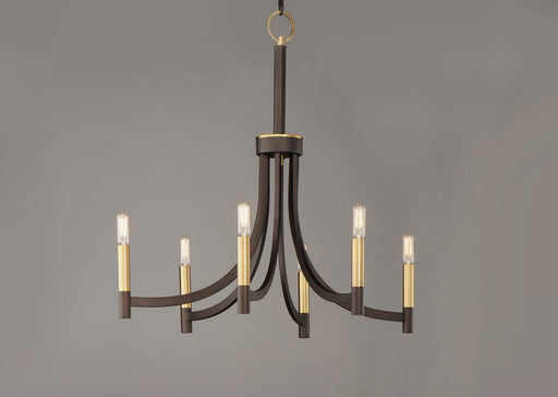 Lyndon 6 Light Chandelier in Bronze / Antique Brass