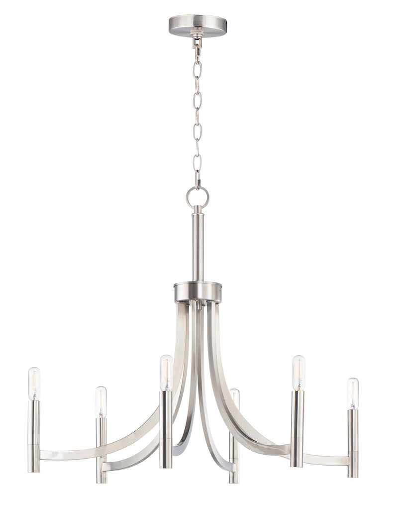 Lyndon 6 Light Chandelier in Satin Nickel