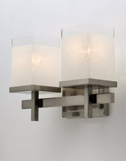 Tetra 2 Light Bath Vanity Light in Satin Nickel