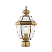 Monterey Small Outdoor Post Light in Antique Brass