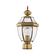 Monterey Small Outdoor Post Light in Antique Brass