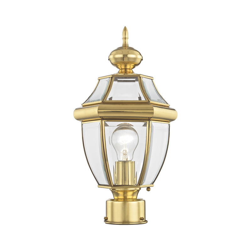 Monterey Small Outdoor Post Light in Polished Brass