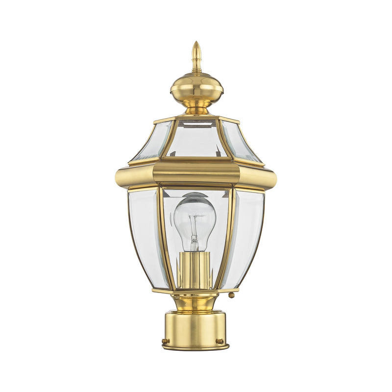 Monterey Small Outdoor Post Light in Polished Brass