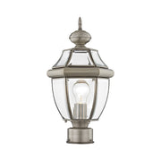Monterey Small Outdoor Post Light in Brushed Nickel