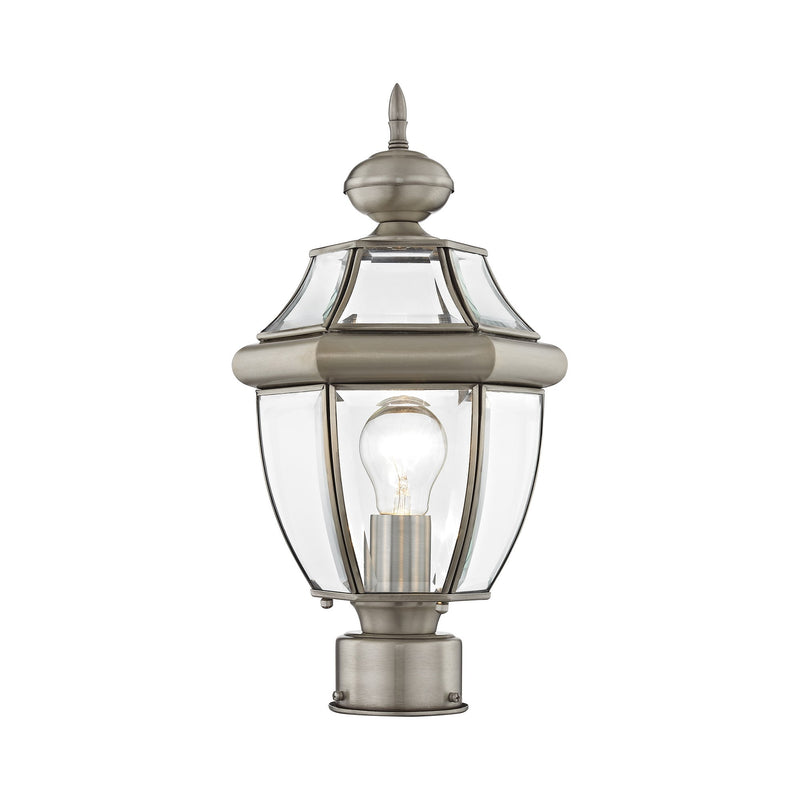 Monterey Small Outdoor Post Light in Brushed Nickel