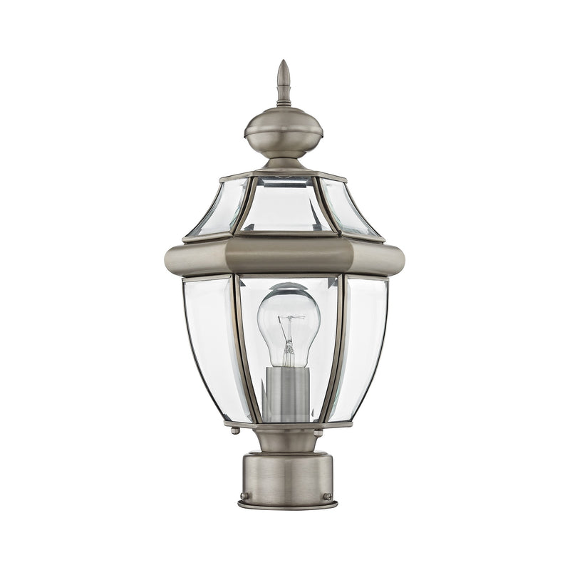 Monterey Small Outdoor Post Light in Brushed Nickel