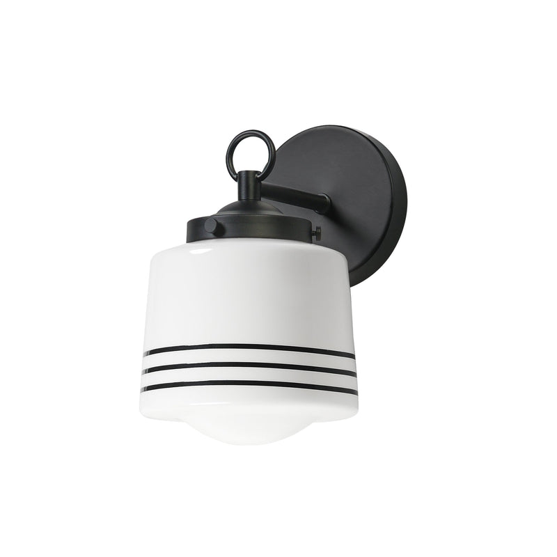 Eureka 1 Light Wall Sconce in Black