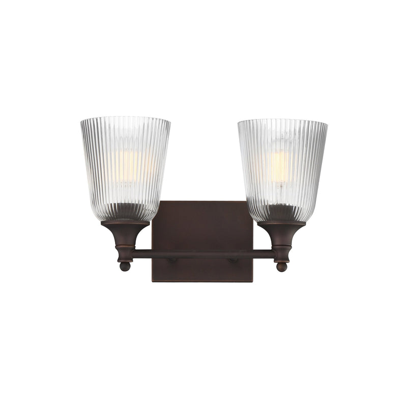 Julip 2 Light Bath Vanity Light in Dark Bronze
