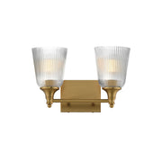 Julip 2 Light Bath Vanity Light in Natural Aged Brass
