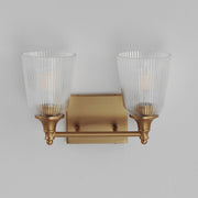 Julip 2 Light Bath Vanity Light in Natural Aged Brass
