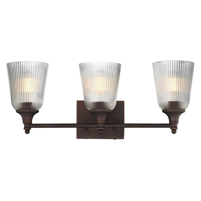 Julip 3 Light Bath Vanity Light in Dark Bronze