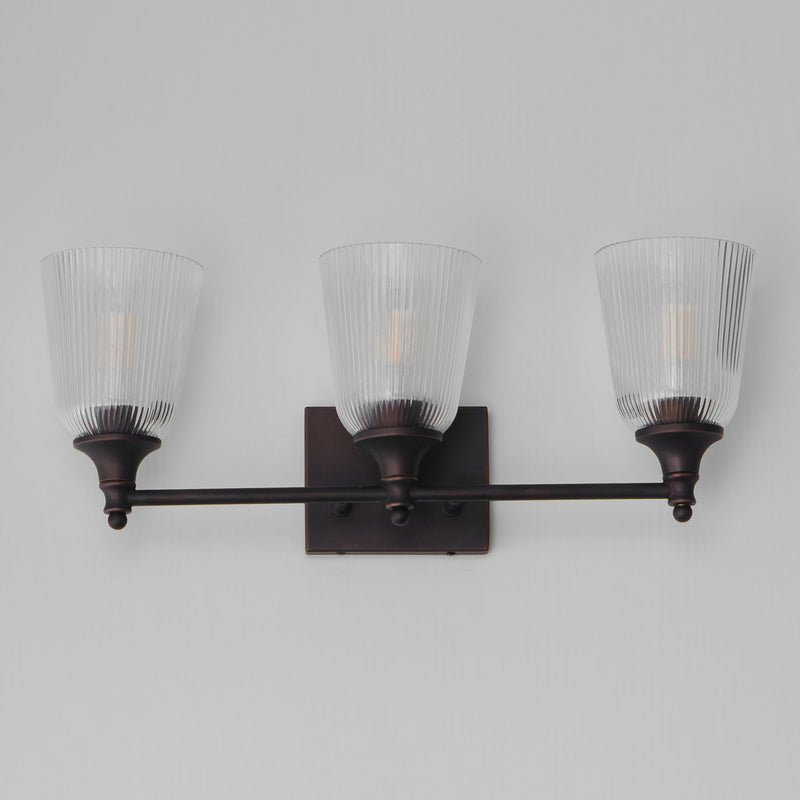 Julip 3 Light Bath Vanity Light in Dark Bronze