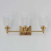 Julip 3 Light Bath Vanity Light in Natural Aged Brass