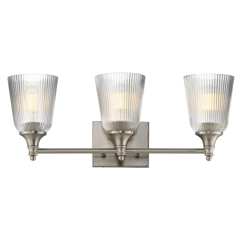 Julip 3 Light Bath Vanity Light in Satin Nickel