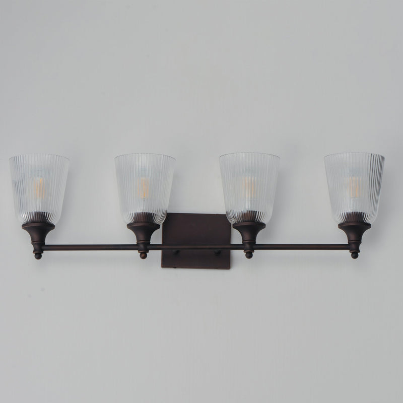 Julip 4 Light Bath Vanity Light in Dark Bronze