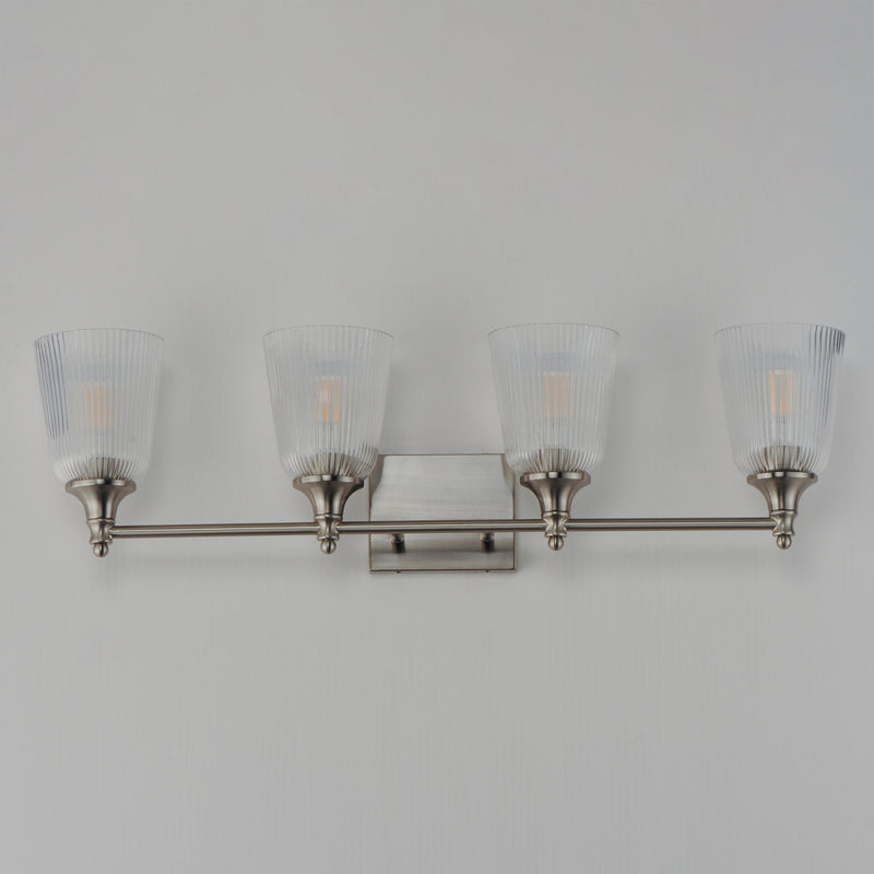 Julip 4 Light Bath Vanity Light in Satin Nickel