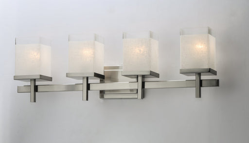 Tetra 4 Light Bath Vanity Light in Satin Nickel