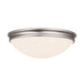 Atom (m) Flush Mount in Brushed Steel Finish