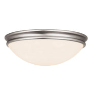 Atom 3-Light Flush Mount in Brushed Steel