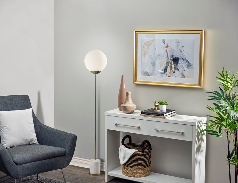 Terra Floor Lamp in Antique Brass