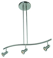 Cobra 3-Light Linear Pendant in Brushed Steel