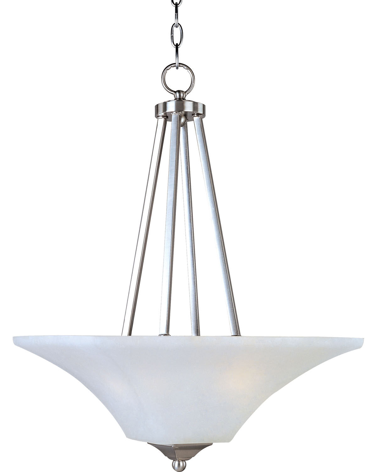 20093FTSN - Aurora 2-Light Invert Bowl Pendant in Satin Nickel by Maxim Lighting