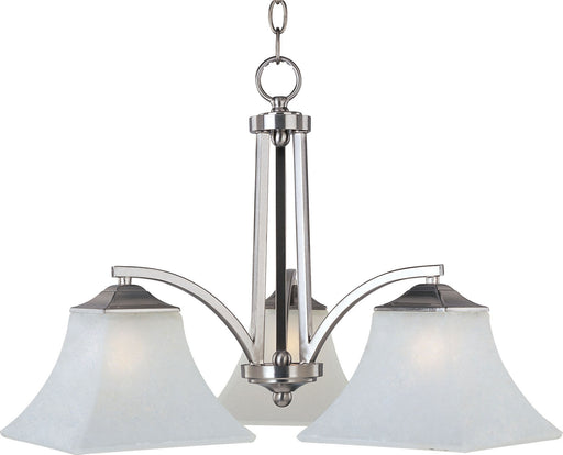 Aurora 3-Light Chandelier in Satin Nickel - Lamps Expo