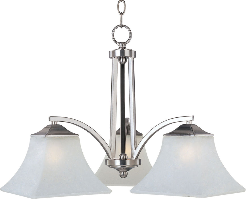 Aurora 3-Light Chandelier in Satin Nickel - Lamps Expo