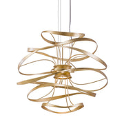 Calligraphy 2-Light Chandelier in Gold Leaf / Stainless Steel